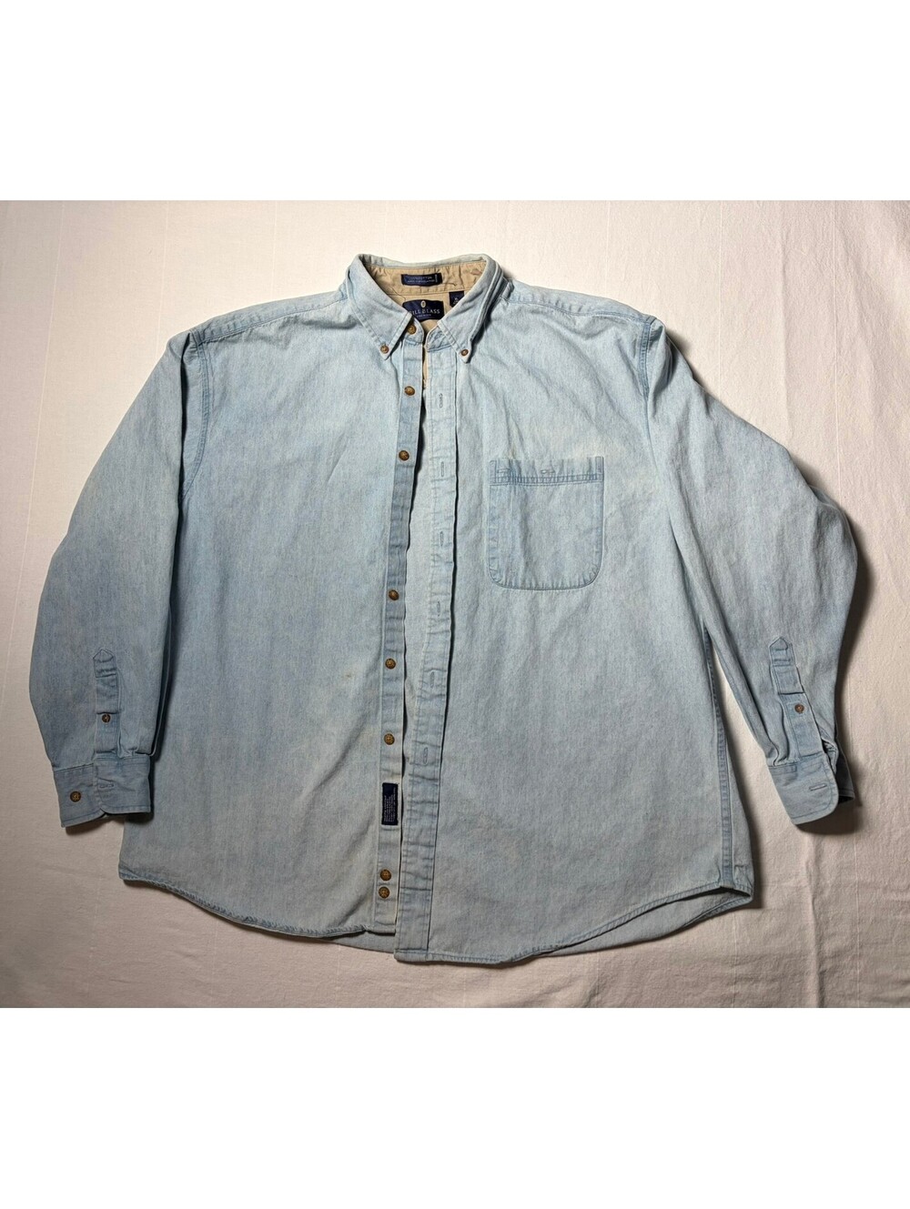 Bill Blass light blue button-up shirt VTG